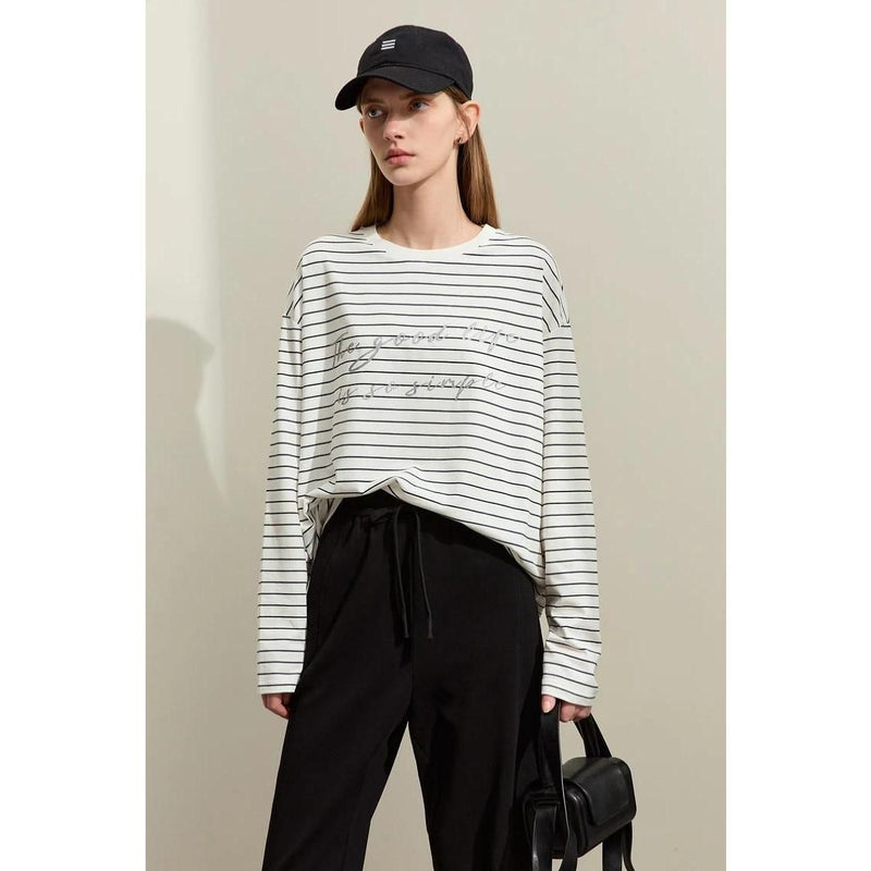 Casual striped cotton t-shirt, view 6 - MRSLM
