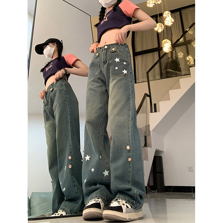 Women's American-style Retro High Waist Jeans