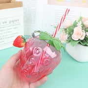 cartoon strawberry straw cup, view 5 - MRSLM