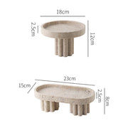 luxury marble serving tray with legs, view 9 - MRSLM