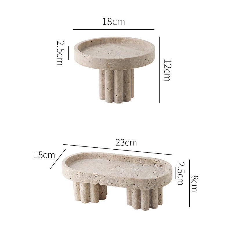 luxury marble serving tray with legs, view 9 - MRSLM