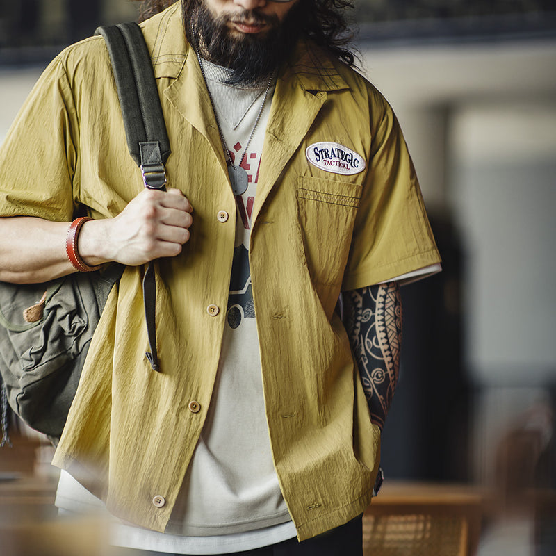 vintage Cuban collar embroidered shirt, view 4 - MRSLM