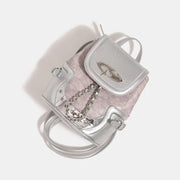 PU leather mini backpack, view 7 - MRSLM