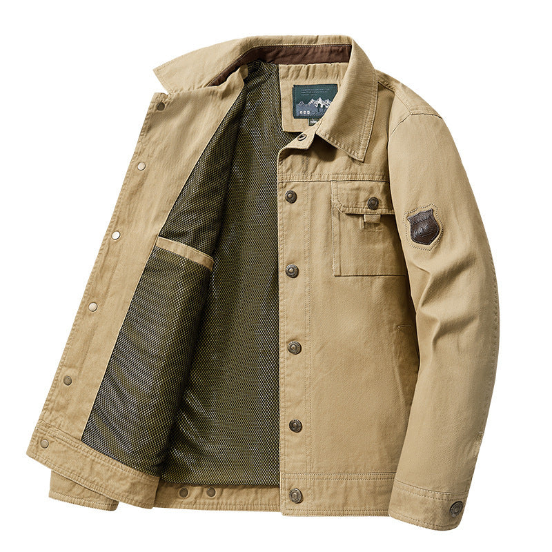Einfarbige Freizeitjacke für Herren