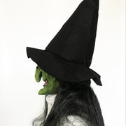 Halloween long hair latex mask, view 2 - MRSLM