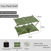 multi-level folding camping shelf, view 2 - MRSLM