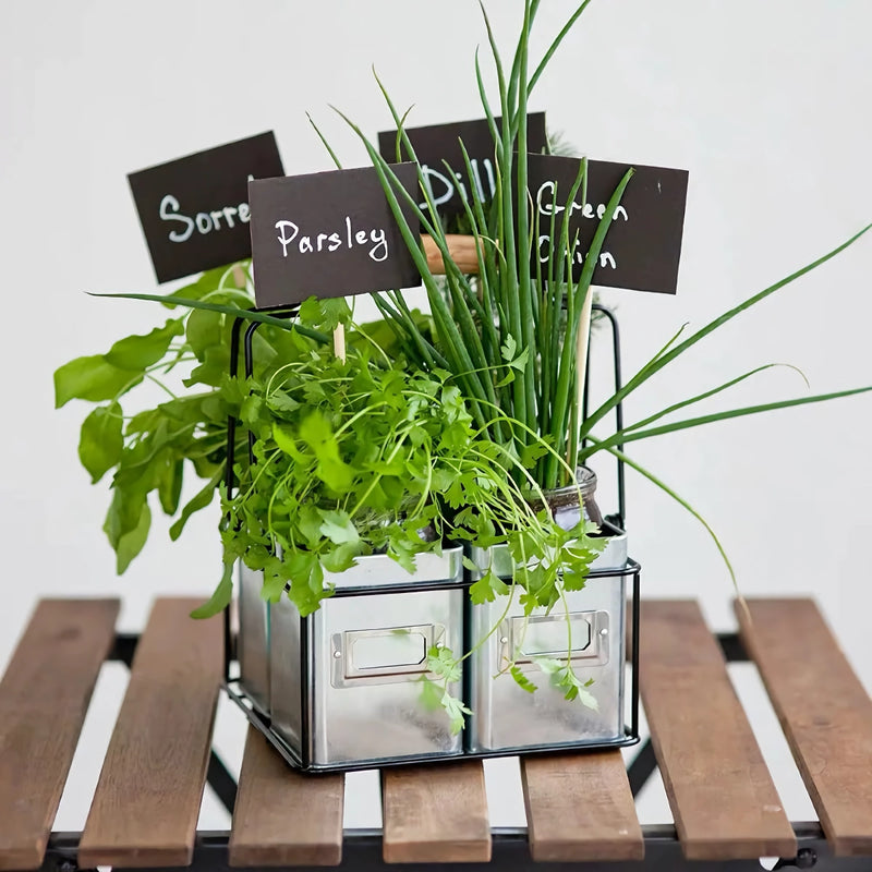 wire basket caddy with zinc boxes, view 6 - MRSLM