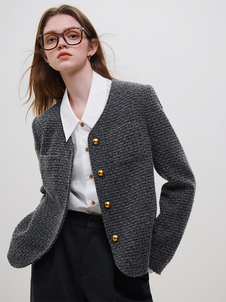 office french style tweed jacket, view 5 - MRSLM
