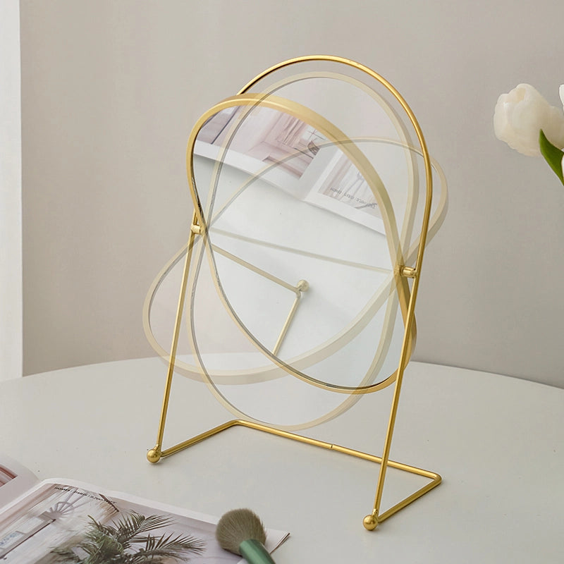 large minimalist desktop makeup mirror, view 5 - MRSLM