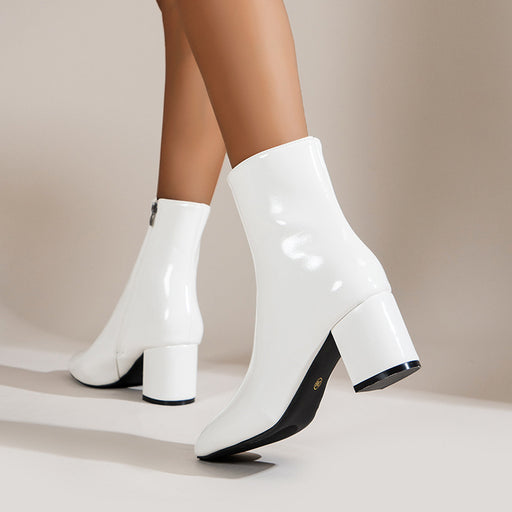 Chunky heel mid-calf boots, view 8 - MRSLM