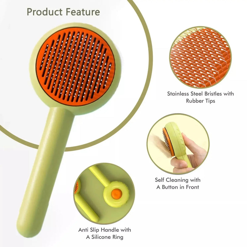 self-cleaning pet comb, view 8 - MRSLM