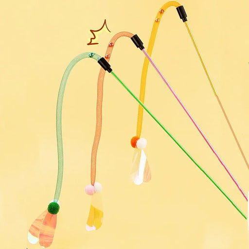 interactive cat teaser toy with butterfly and bell - MRSLM