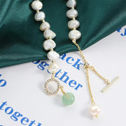 irregular pearl charm bracelet, view 6 - MRSLM