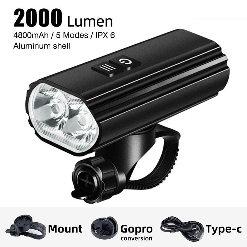 cycling headlight, view 2 - MRSLM