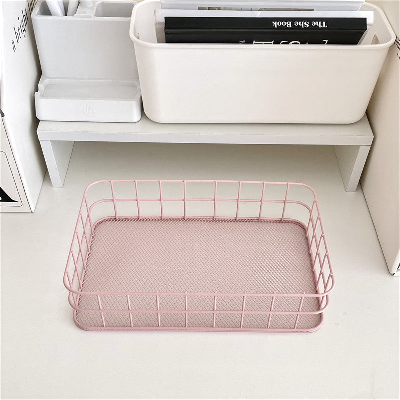 nordic iron desktop storage basket, view 4 - MRSLM