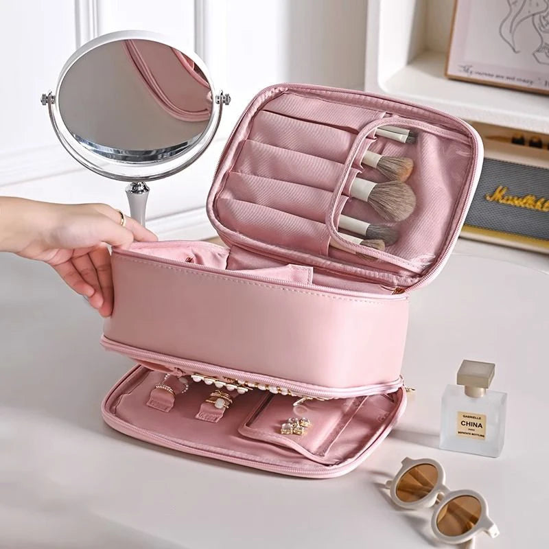 makeup brush and jewelry organizer bag, view 3 - MRSLM