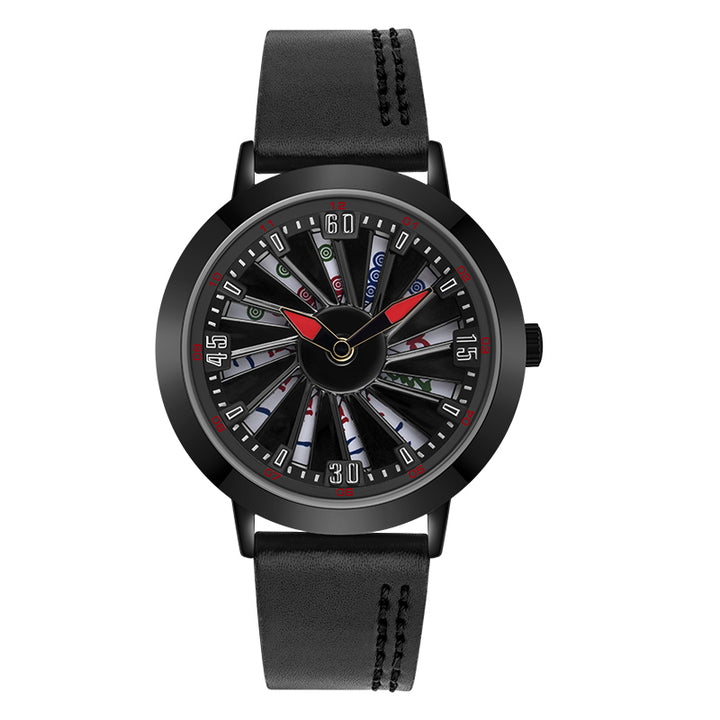 Men's Watch Waterproof Belt Quartz Watch Large Dial