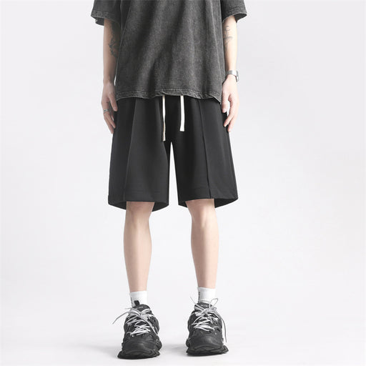 summer solid color casual cotton shorts, view 2 - MRSLM