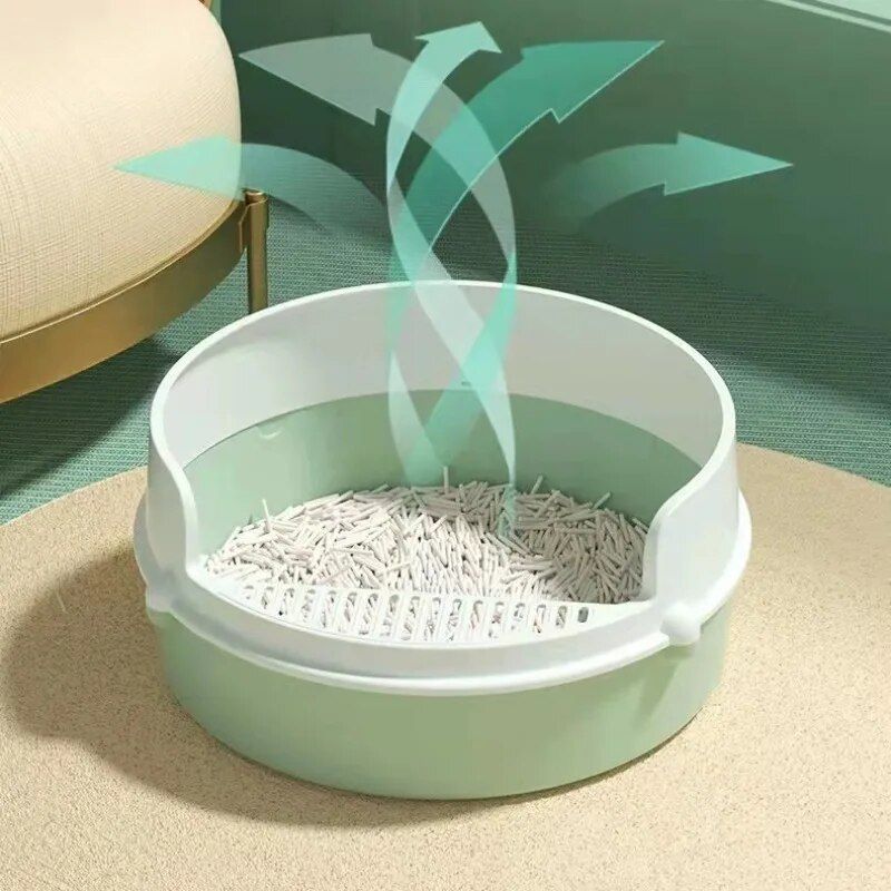 semi-closed cat litter box, view 9 - MRSLM