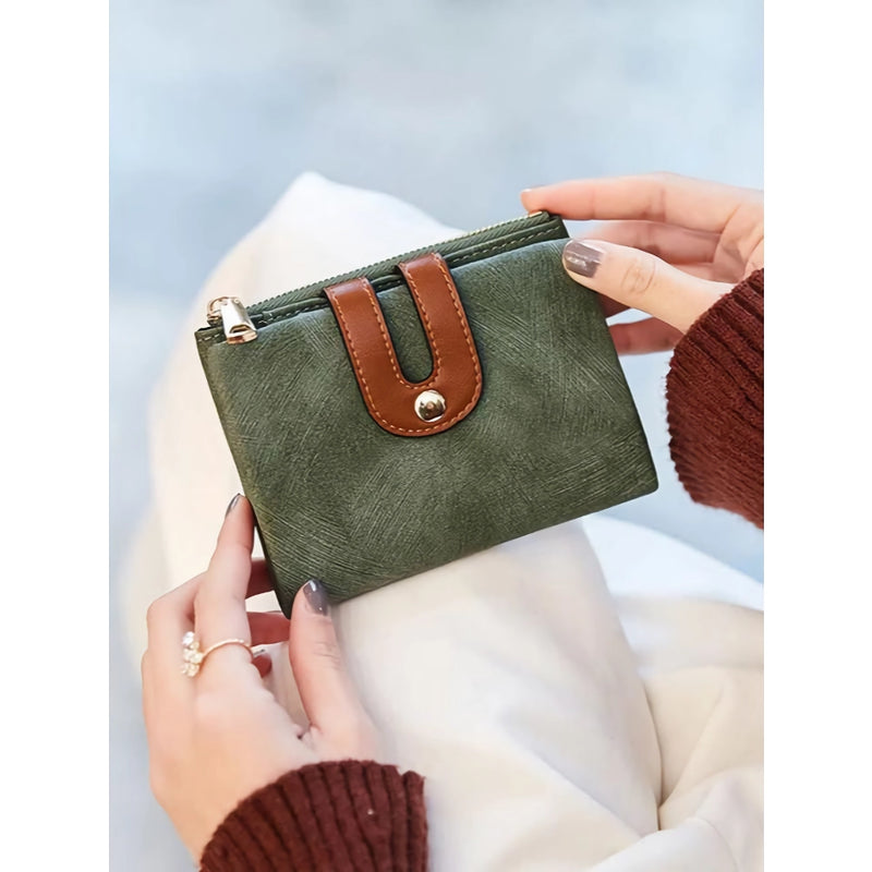 pu leather short wallet, view 8 - MRSLM