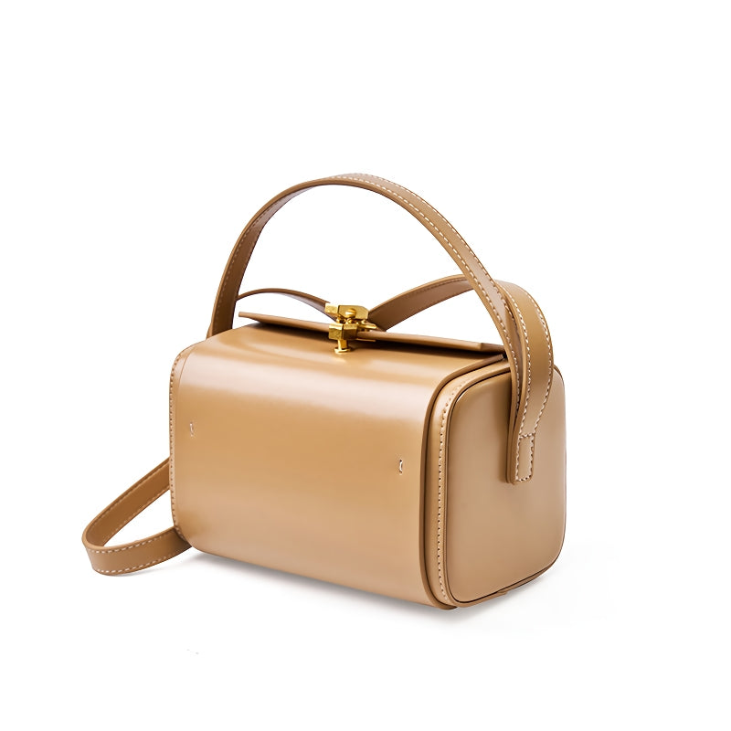 Small square leather shoulder bag, view 9 - MRSLM