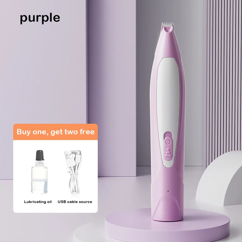 quiet usb rechargeable pet grooming shaver, view 2 - MRSLM