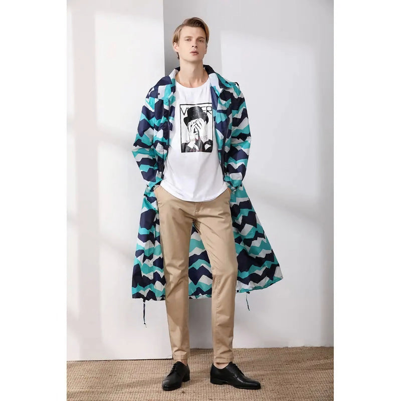 men's long outdoor raincoat, view 7 - MRSLM