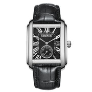 men's square quartz strap watch, view 7 - MRSLM