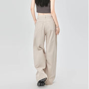 high waist straight wide leg jeans, view 3 - MRSLM