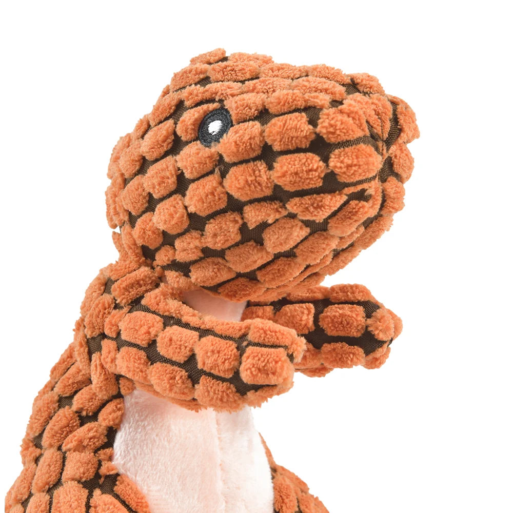 Pet Plush Dinosaur Toys - Interactive Chew Toys for Cats and Dogs