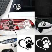 heart and paw print car sticker, view 4 - MRSLM