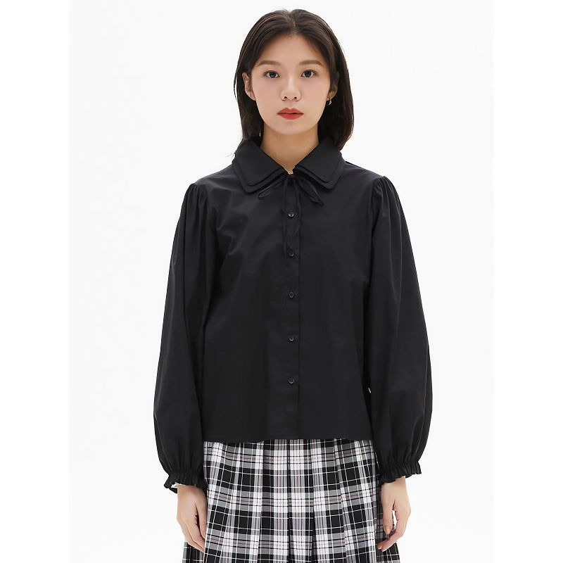Bubble sleeve blouse for women, view 2 - MRSLM