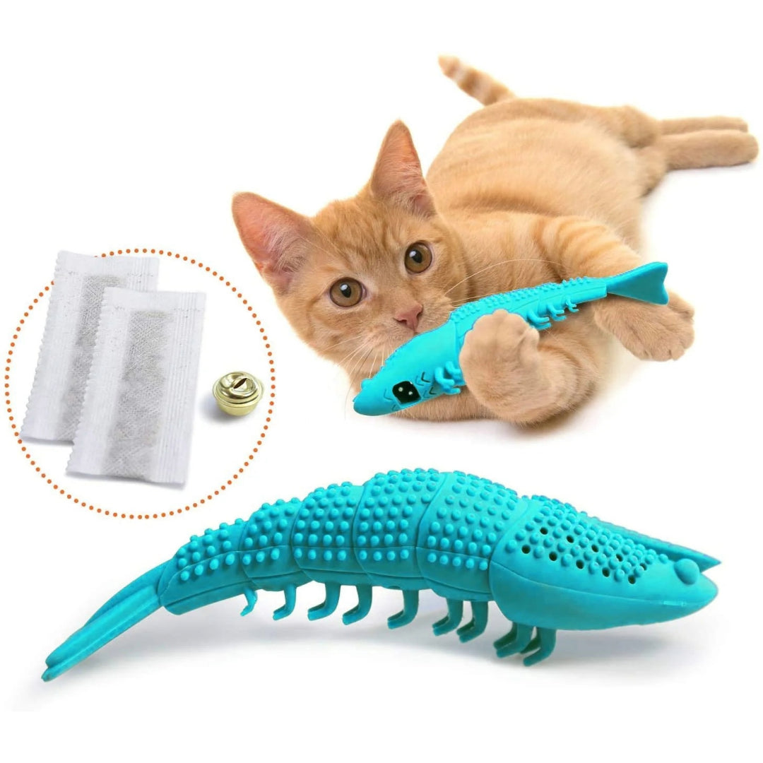 Brinquedo interativo de escova de dentes para gatos