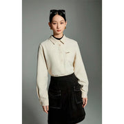 long sleeve polo neck blouse, view 8 - MRSLM