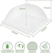 lace trimmed foldable mesh food cover, view 8 - MRSLM