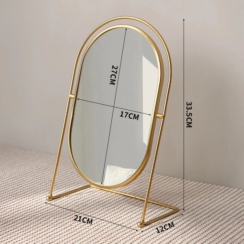 large minimalist desktop makeup mirror, view 6 - MRSLM