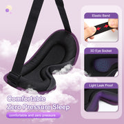 3D memory foam silk sleep mask, view 4 - MRSLM