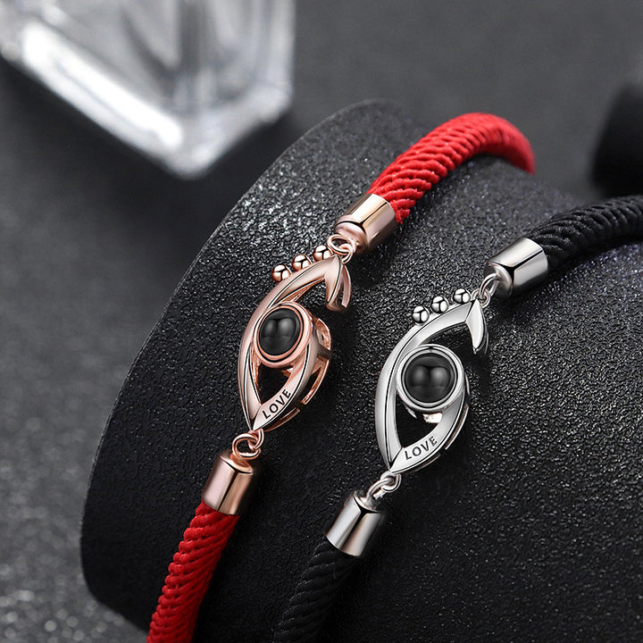 S925 Silver 100 Language Couples Hand Strap