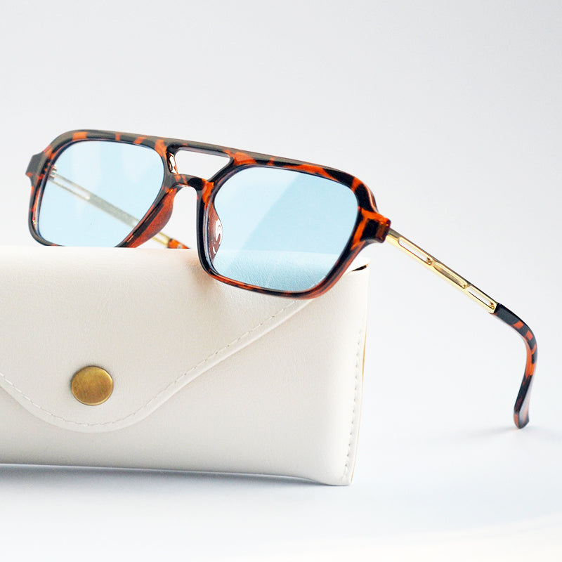 retro double bridge sunglasses, view 8 - MRSLM