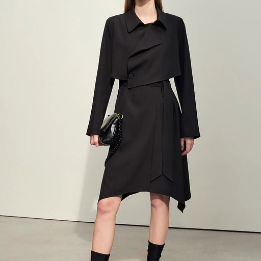 minimalist trench coat with belt - MRSLM