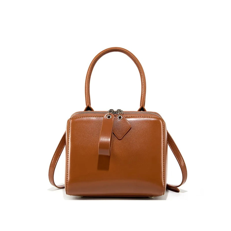 mini genuine leather crossbody bag, view 2 - MRSLM