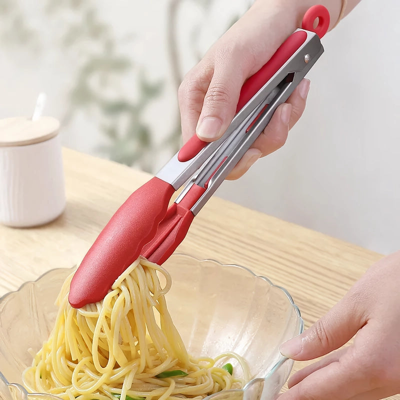 silicone BBQ grilling tongs, view 4 - MRSLM