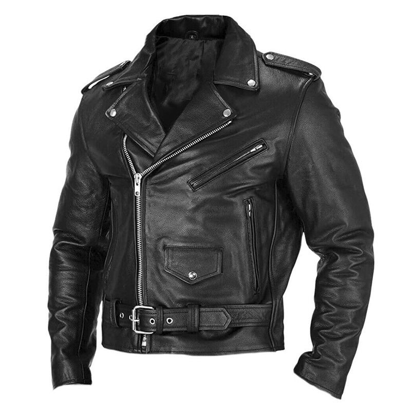 men's PU leather motorcycle jacket - MRSLM