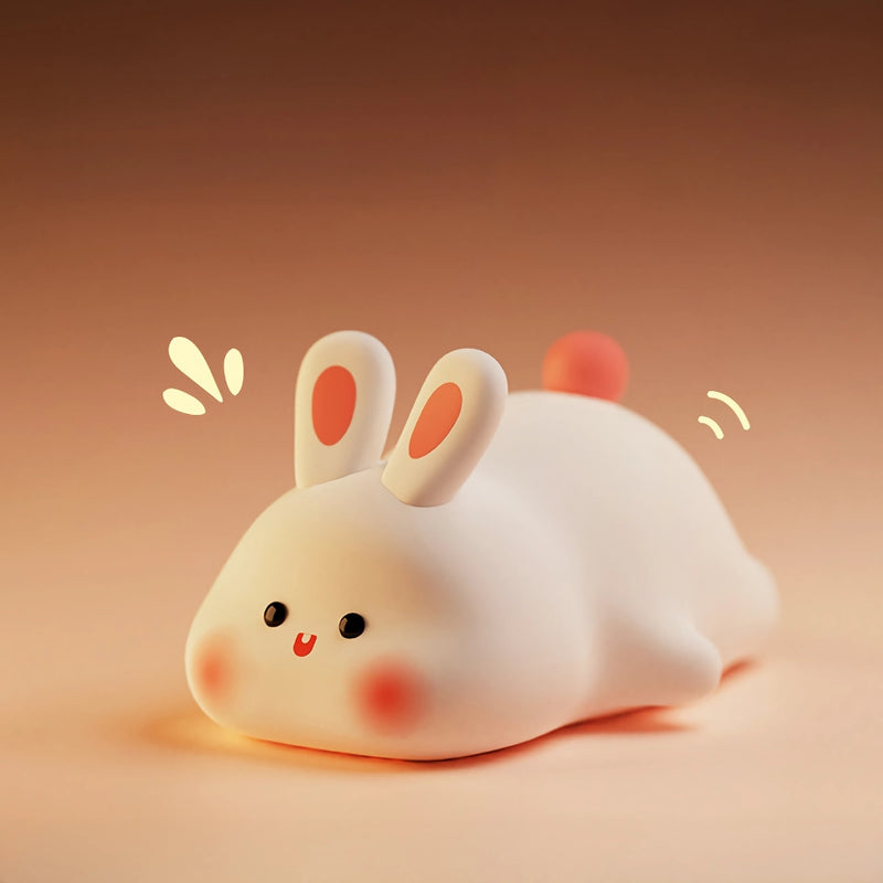 Cute rabbit silicone night lamp, view 5 - MRSLM