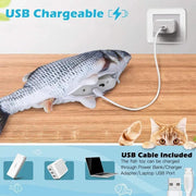 interactive 3D plush fish toy for cats, view 9 - MRSLM