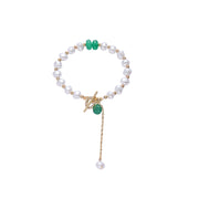 irregular pearl charm bracelet, view 7 - MRSLM