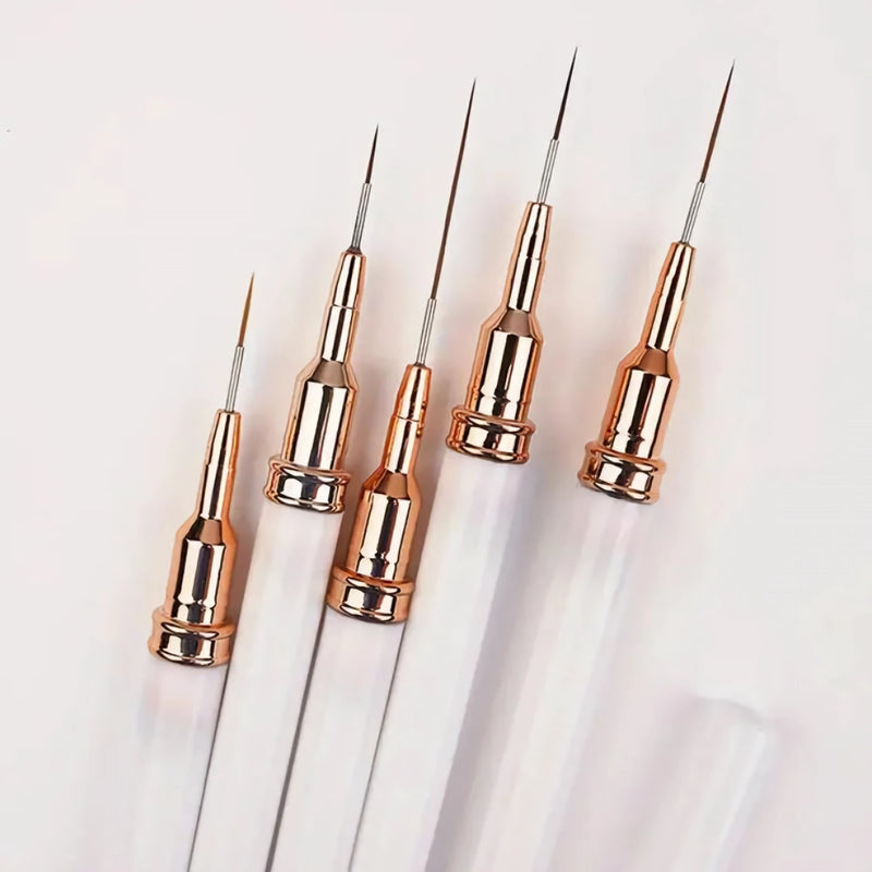 5-Piece Ultra-Fine Nail Art Liner Brush Set