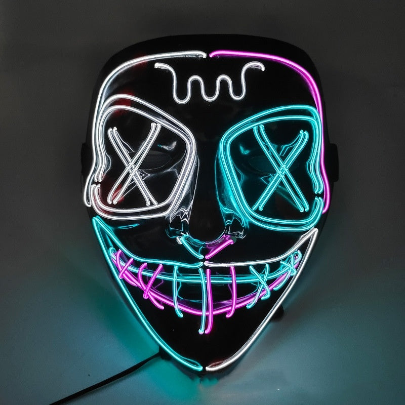 Halloween glow horror full face mask, view 4 - MRSLM