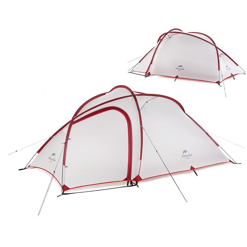 Tenda ultraleve com um quarto e sala de estar