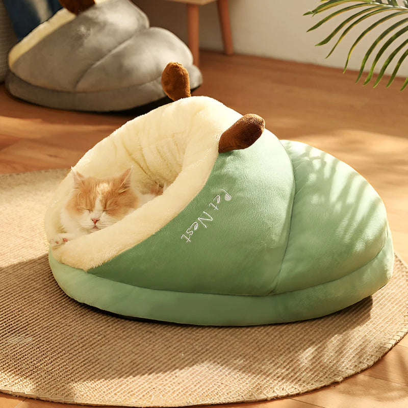 cozy plush dog bed sofa, view 3 - MRSLM